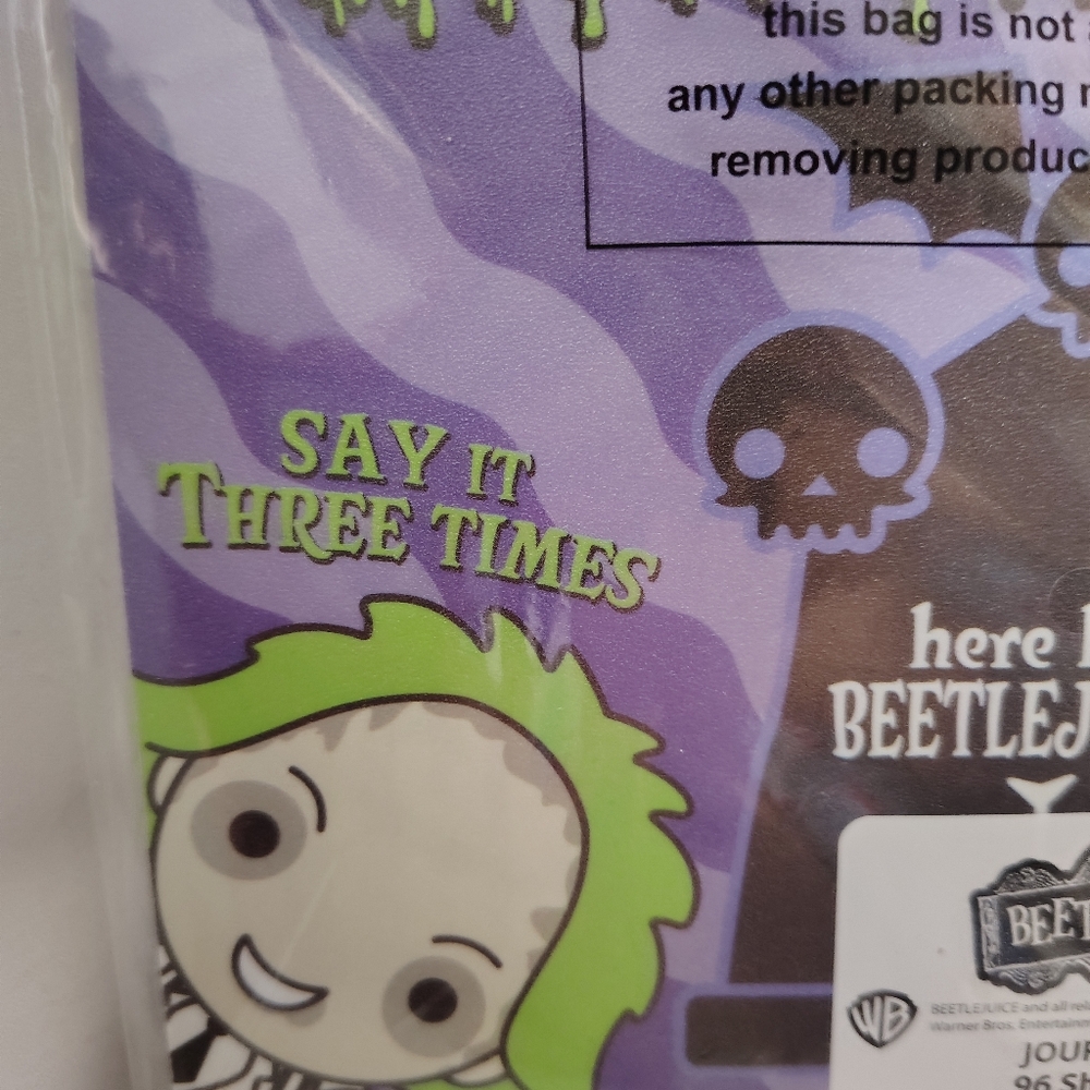 🪲NWT Beetlejuice Vinyl Covered Spiral Journal w/ Vinyl Separators - Picture 7 of 16